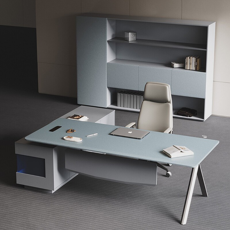 Designer Office Desk, Light Luxury, High-End, Minimalist Executive Leadership, New General Manager Boss Desk
