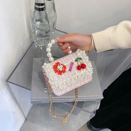 Chic Princess Handbag for Little Girls, Mini Versatile Crossbody Bag, Children's Shalimar Style Bag