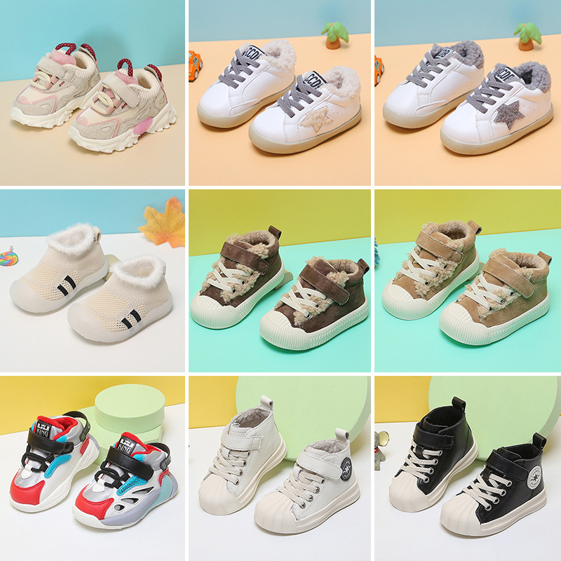 Broken Code Special Offer Baby Fleece-Lined Cotton Shoes Winter Girls Toddler Shoes Boys Soft Sole Sports Shoes Casual Shoes