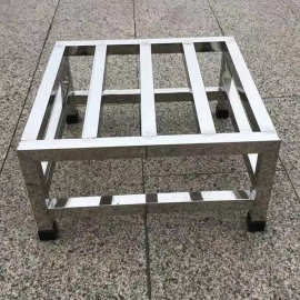 加厚不锈钢置物架承重架厨房防潮储物架子托架鱼缸底座防滑脚踏凳