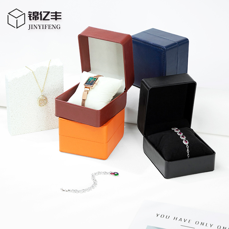 Customized Wholesale High-End Watch Packaging Box Black Flip-Top Watch Box Bracelet Watch Storage Box Watch Display Box