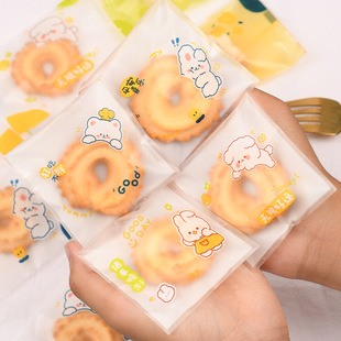 Food candy transparent OPP bag flat pocket cute self-adhesive cookie snowflake crisp bag small bag