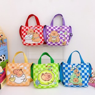Japanese Cartoon small size Canvas Bag Children's Water Kettle Bag Water Cup Storage Bag small size Environmental Bag New Hand Bag for Women