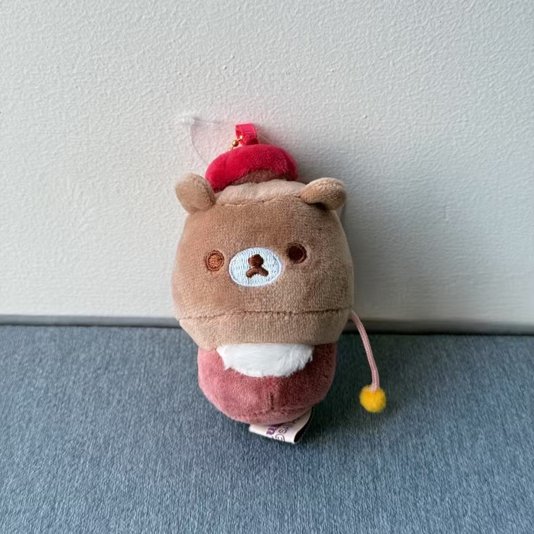 集合リラックマ女熊20周年東京駅景品店長食いしん坊熊野球チームぬいぐるみストラップ