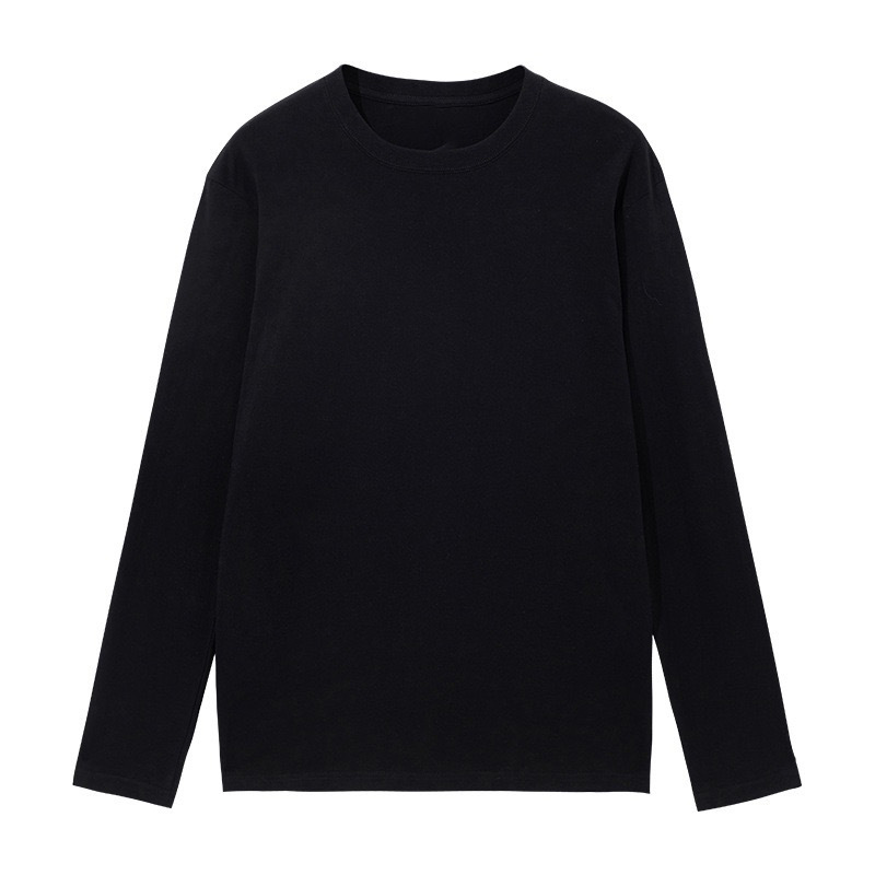 Pesada camiseta de base negra de terciopelo de doble cara para mujeres 2026 nueva versión coreana de camiseta de manga larga de terciopelo de doble cara