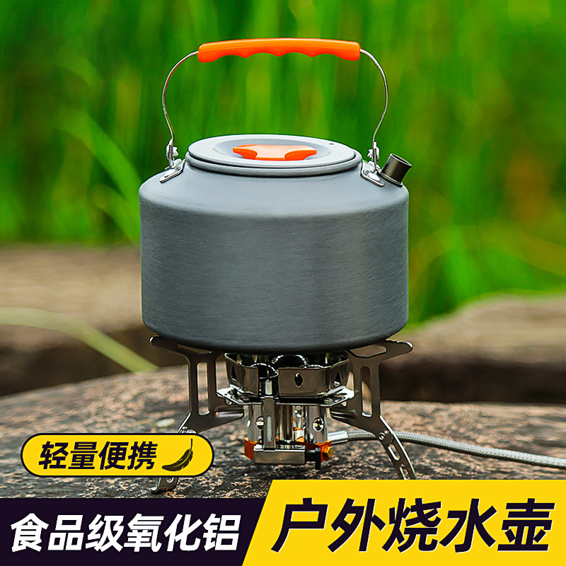 outdoors Kettle vehicle Field Make tea Gas Stove Kettle Camp Boiling water Cooking utensils Cookware Stove