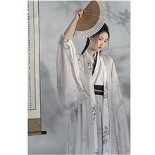 古风汉舞唐【画竹】春秋男款宋制印花汉服褙子交领套装仙