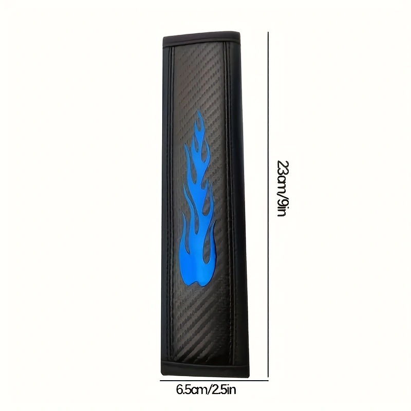 Amazon Temu Cross-Border Hot-Selling Flame-Patterned Seatbelt Shoulder Pads for Cars