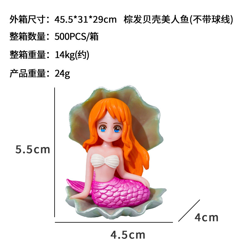 4 tipos de colgantes de sirena, decoraciones de pastel de princesa con conchas de sirena, decoraciones para acuarios, micropaisajes al por mayor