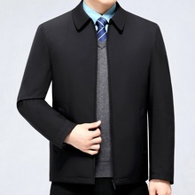 品牌时尚男装高品质简约可脱卸内胆外套中年爸爸秋冬保暖商务棉衣
