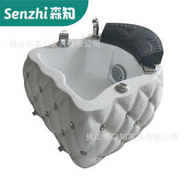 电动足疗盆洗脚足浴沙发盆美足椅美脚洗浴镶钻玻璃钢盆冲浪七彩灯