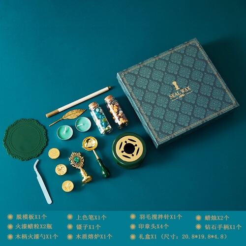 Fire paint seal set manufacturer wholesale envelope sealing wax fire paint wax particles gift retro seal complete set