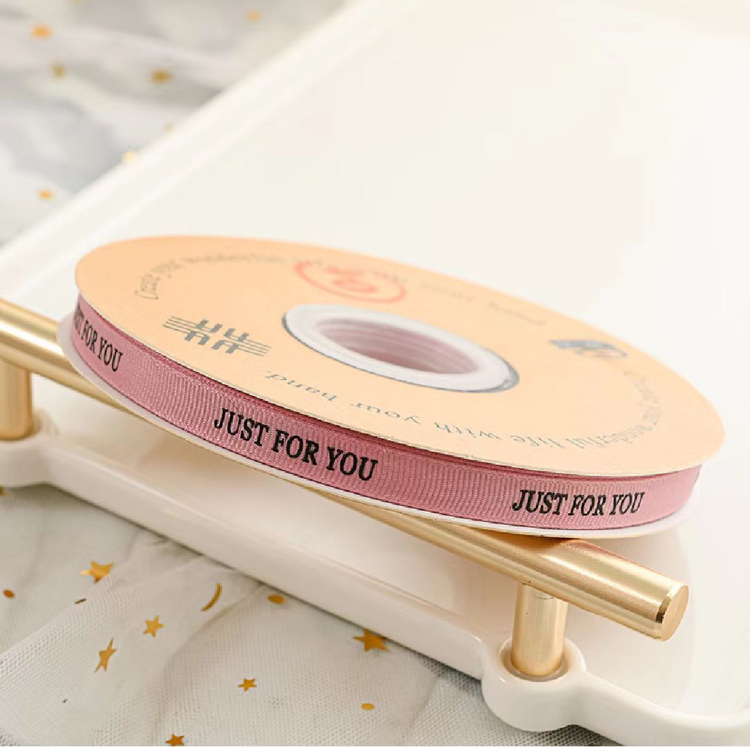 1cm cinta inglesa ramo caja de regalo embalaje hilo cinta de impresión sólo para usted flor cinta al por mayor