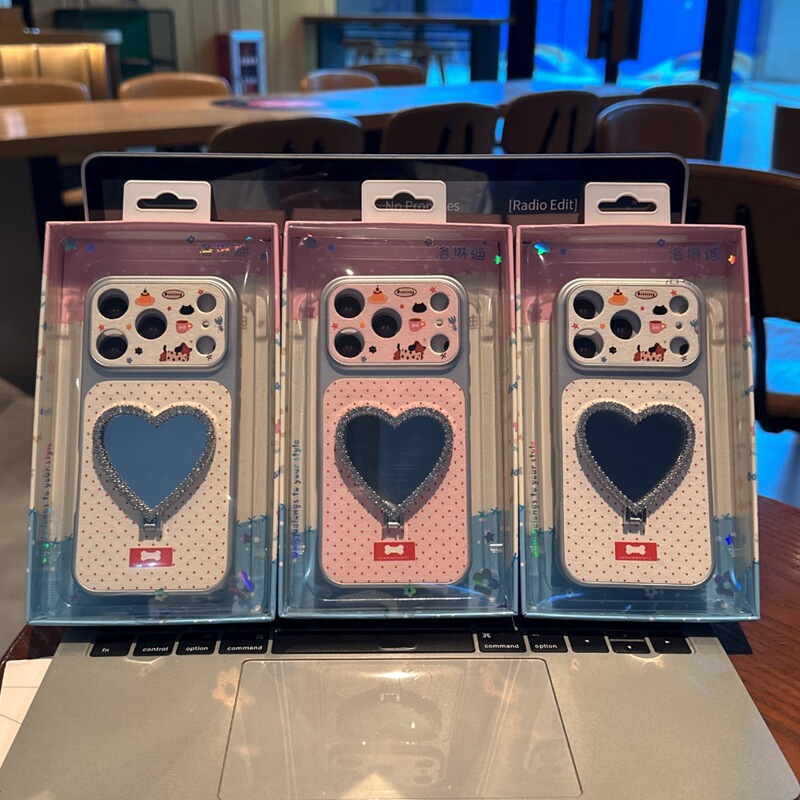 Instantly Transform into a 17 Polka Dot Leather Phone Case with a Heart-Shaped Mirror Stand, Suitable for Apple 17Pm/16Pro/15 Wholesale Instantly Transform into a 17 Polka Dot Leather Phone Case with a Heart-Shaped Mirror Stand, Suitable for Apple 17Pm/16Pro/15 Wholesale