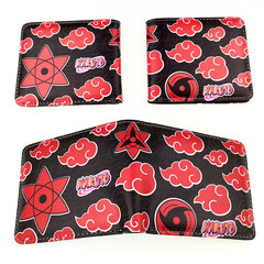 Japanese-style anime-themed Red Cloud Wallet | Short-Style Coin Purse for Students—Unisex Design