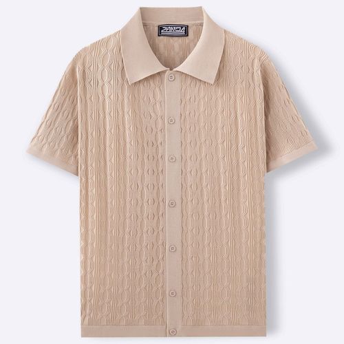 Summer Fashion Knitted Shirt Men's Casual Button Cardigan POLO Shirt SY0084 