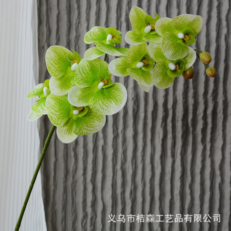 Flores de alta calidad 9 cabezas 7 cabezas 5 cabezas orquídeas mariposa sensación realista tela de seda de película flores falsas decoración de boda nórdica