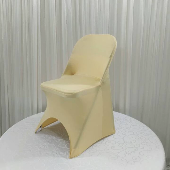 Foreign trade thickened elastic folding chair cover, hotel wedding one-piece chair cover, outdoor wedding elastic chair cover