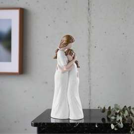 跨境 母女姐妹情深拥抱母亲节礼品家居摆件装饰ins树脂工艺品