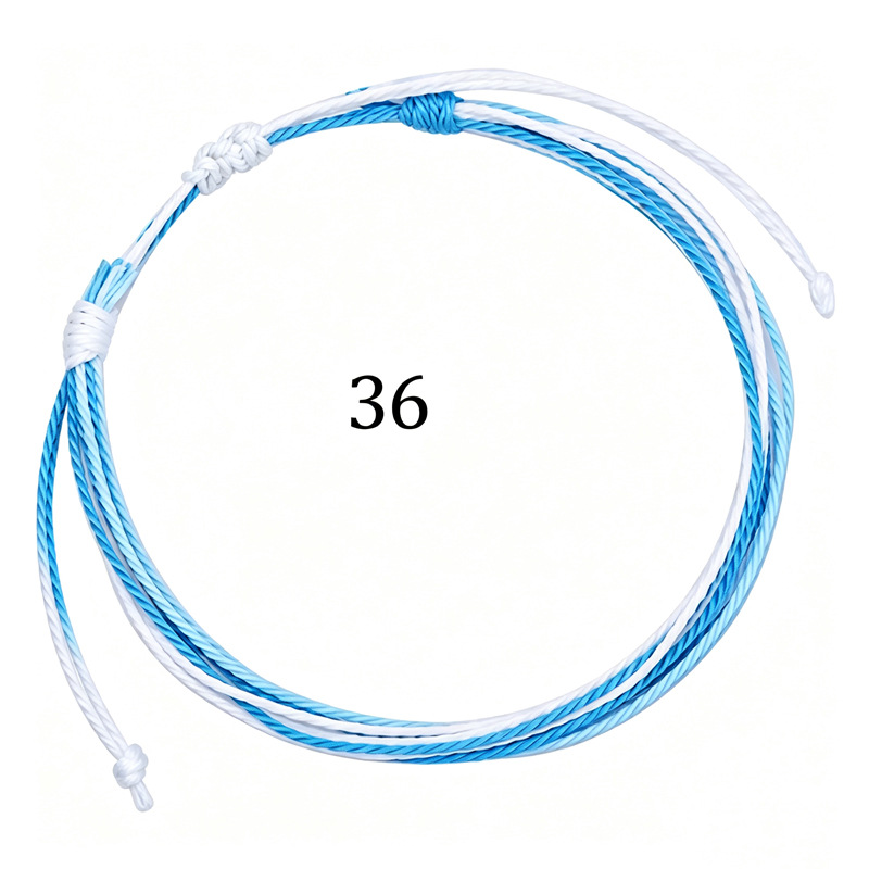 Pulsera Tejida a Mano de Hilo de Cera Multicolor para Amistad
