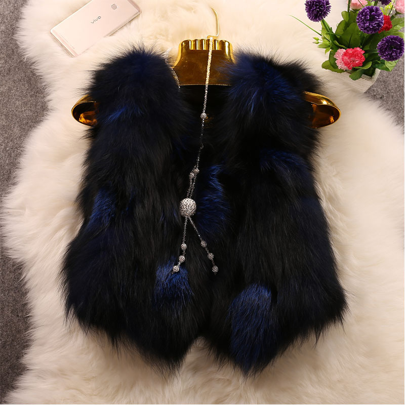New winter 100% Fox leather and fur Vest have cash less than that is registered in the accounts Self cultivation Show thin Korean Edition leather and fur coat vest Vest