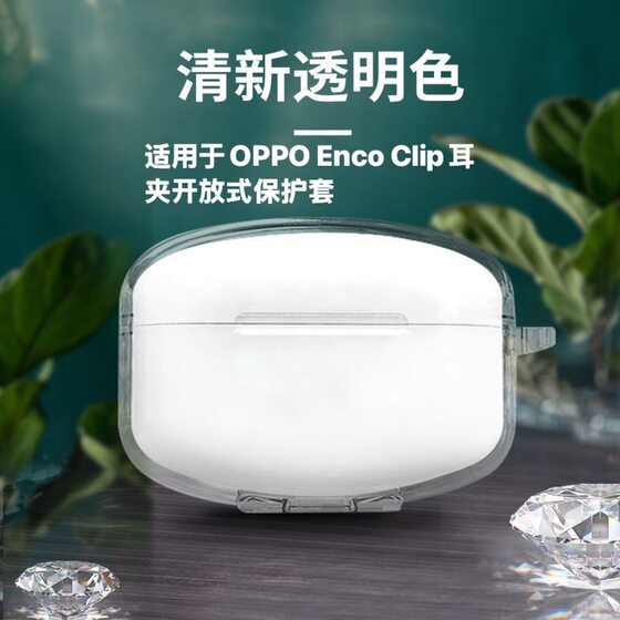 Suitable for Oppo Enco Clip Transparent Ear Clip Headphone Shell Oppoencoclip Bluetooth Headphone Protective Cover