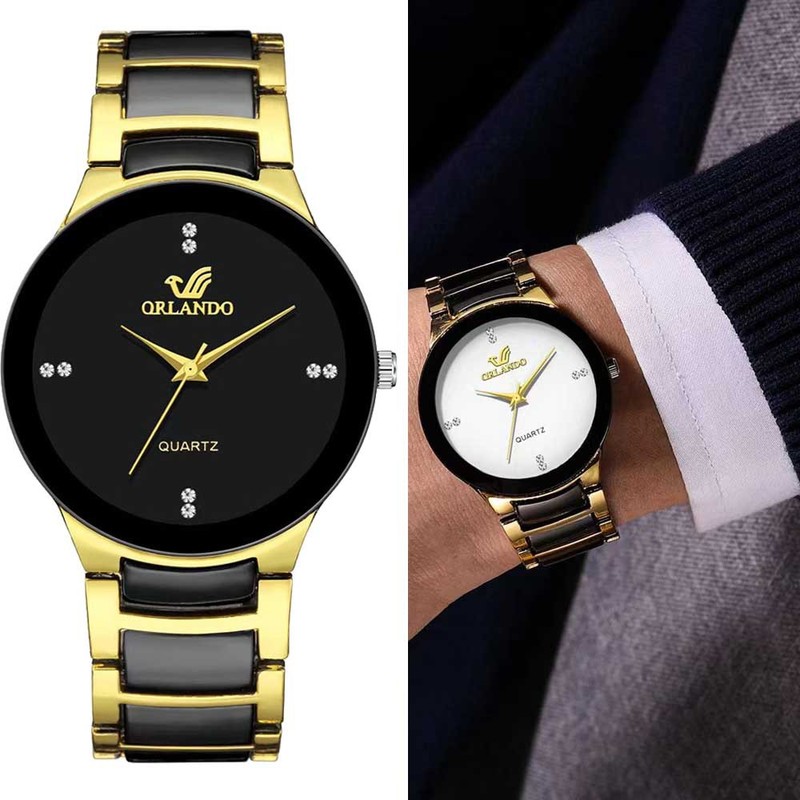 Cross-Border Popular Simple Strip Scale Couple Watch Fashion Trend Business Men's British Style Steel Band Quartz Watch
