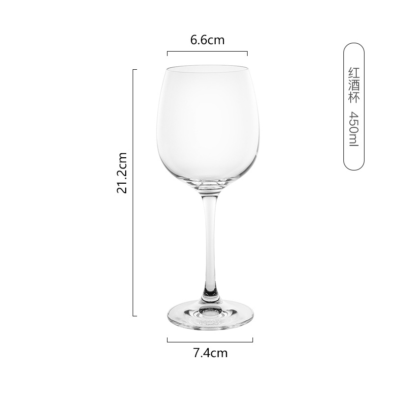 Importación de cristal sin plomo tazas de alto pie tazas de vino de alta calidad lujoso ultra delgado tazas de vino de bordeaux personalizadas al por mayor