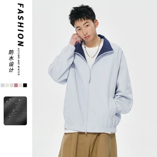 包邮美式复古多巴胺立领夹克男款春秋季痞帅情侣款外套男潮痞帅情