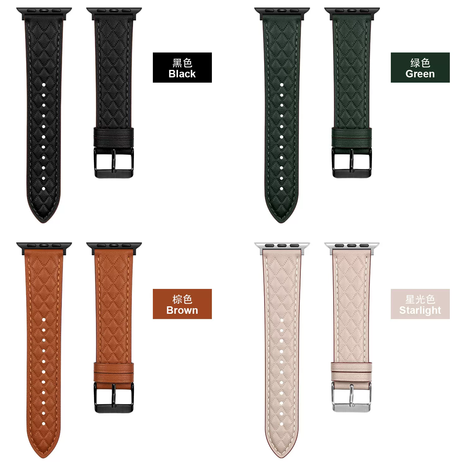 适用iwatch8表带皮applewatch1-8表带真皮苹果智能手表S8皮表带新