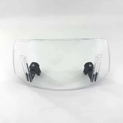 Universal motorcycle modification small windshield, additional high-definition transparent front windshield, small windscreen (Motorcycle front windshield) - transparent-white-height-16x-width-30