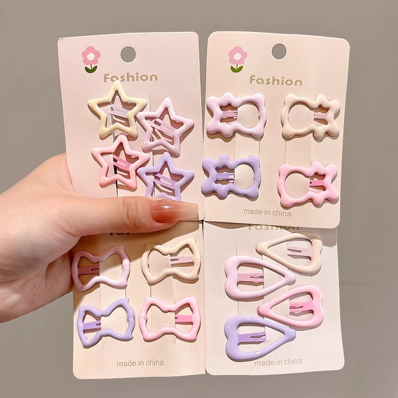 Clip de cabello de estrellas lindos frentes clips laterales de la frente pentagonal joyeros de cabello de niñas niños clip de cabello BB al por mayor