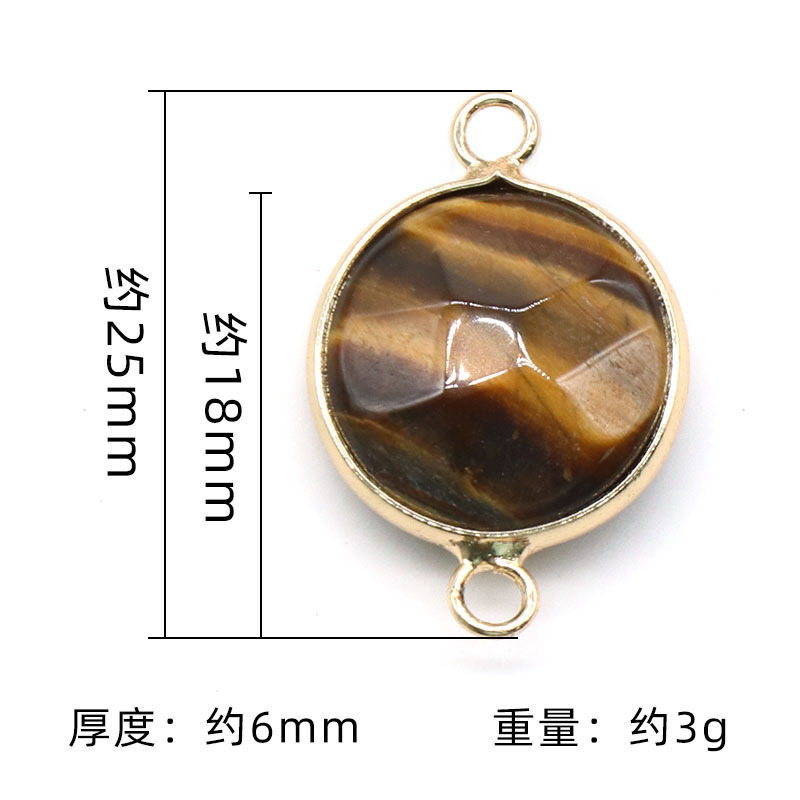 円形の切断面のペンダントの縁の双吊の天然水晶の平円のペンダントのdiyのブレスレットのネックレスのアクセサリーの材料|undefined