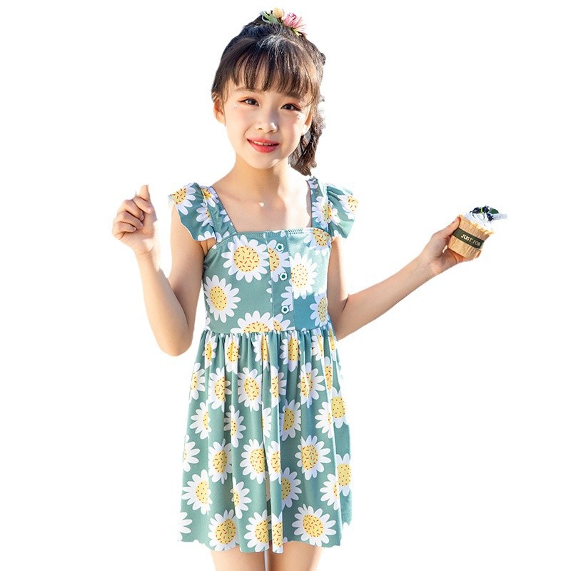 Traje de baño para niñas de dos piezas estilo coreano de moda de 4-6 años traje de baño para niños de dos piezas traje de baño de estilo de primavera caliente ins