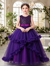 S 46118 Girl's Sleeves Princess Dress Ůͯ��������ȹ
