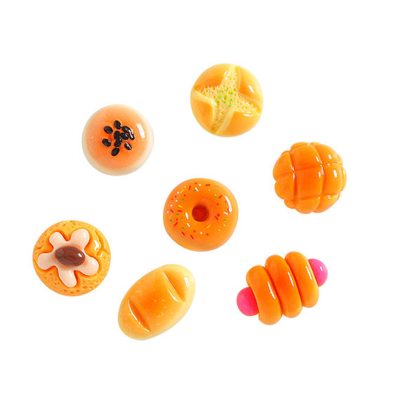 Bread ham sausage bag simulation food play cream glue diy phone case cute hair accessories resin accessories material bag
