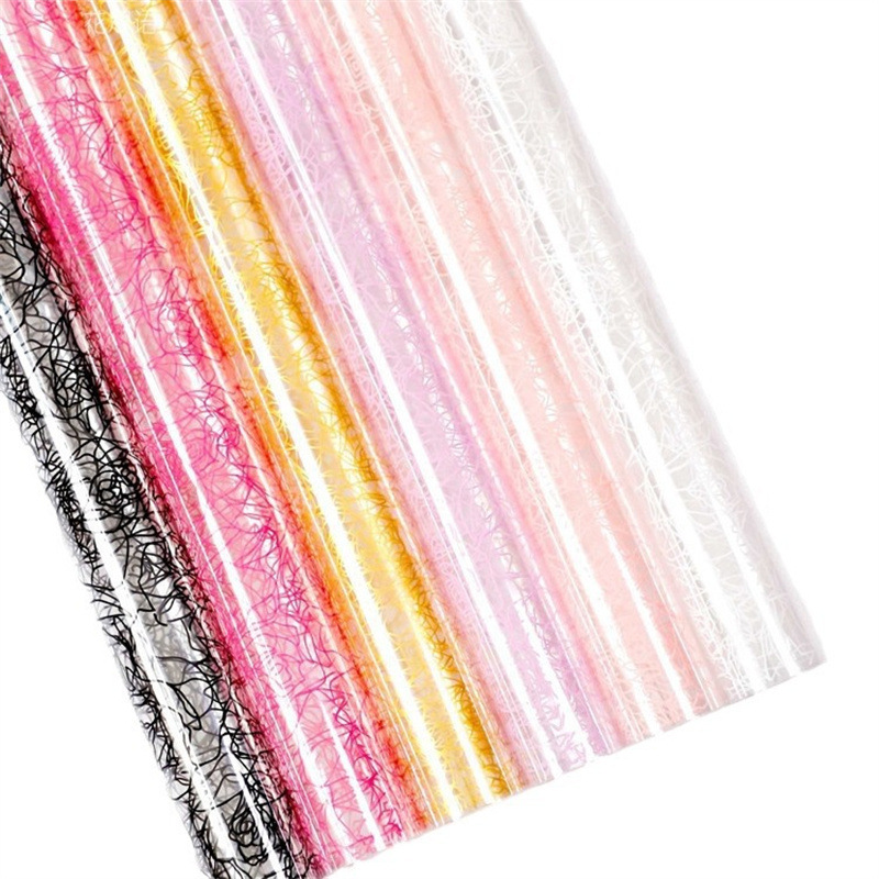 Fiesta de flores al por mayor día de San Valentín ramo de flores papel de embalaje rosa transparente papel de embalaje florista papel de embalaje floral