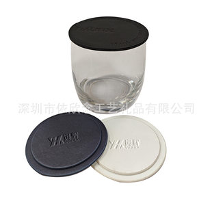 Source factory customized tea coaster embossed printing lOGO hand-sewn with oil edge pu leather coaster partition