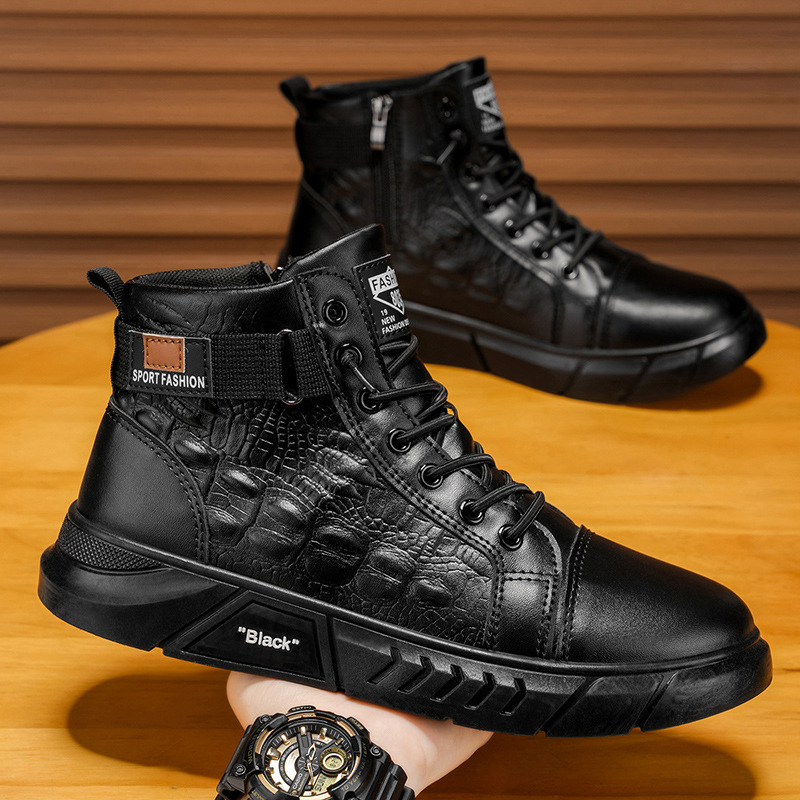 Nuevos zapatos de hombre británicos Martin botas de color sólido para hombres Chelsea botas de moda moda al aire libre zapatos de trabajo deportivos versátiles