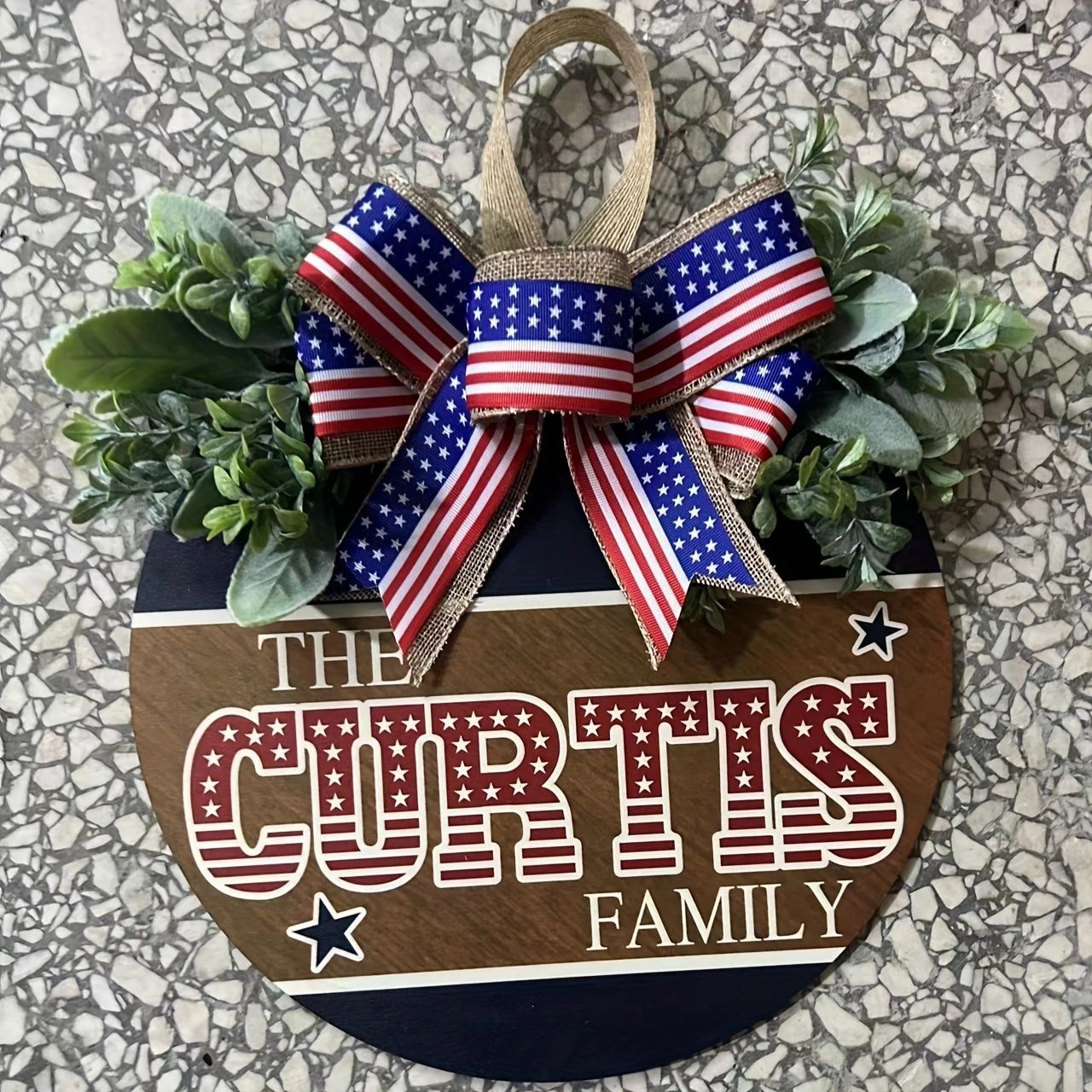 Nuevo día de la independencia de Amazon Estados Unidos decoración de puerta de madera puerta transfronteriza lista