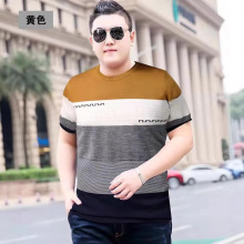 独立站男士T恤宽松男装加肥夏季短袖印花薄款 亚马逊爆款