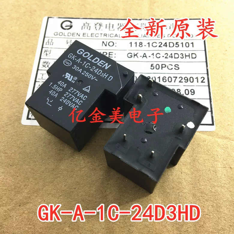 GK-A-1C-24D3HD 24VDC 40A новое оригинальное реле Gordon DC24V 5-пин конверсия