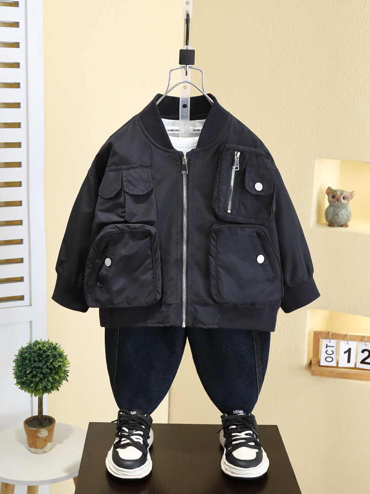 Chaqueta de Trabajo para Niños 7563, Estilo Moderno, Primavera y Otoño 2026, Nuevo Modelo, Ropa Superior para Bebés y Niños Pequeños image 4
