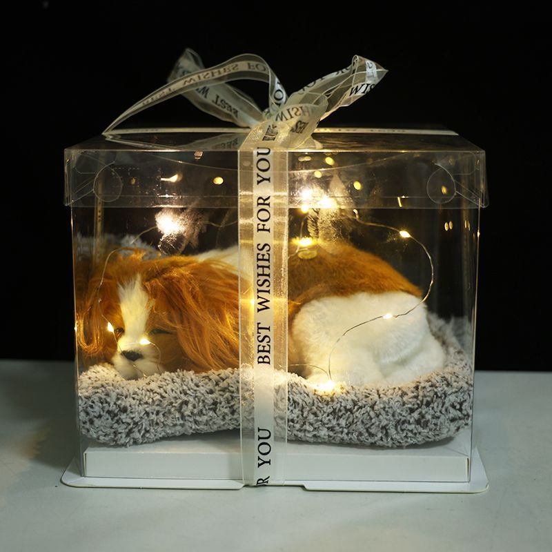 Regalos de Día de San Valentín, novia, novia, regalo de cumpleaños, muñecas de simulación de animales llamarán gatos.