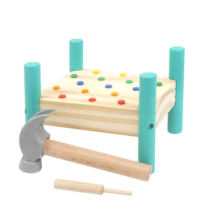 Mesa de tapping de cinco colores de madera educación temprana para niños tocando juguete material didáctico entrenamiento coordinación mano-ojo Montessori