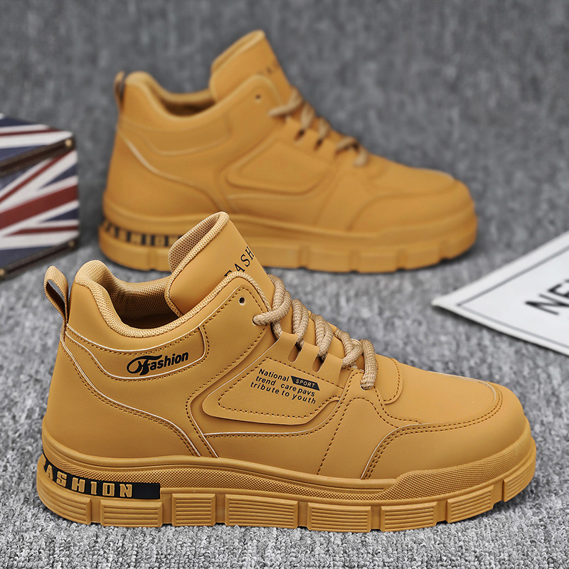Men's Martin Boots Autumn High-Top Work Shoes, Men's Trendy Versatile Thick-Soled Sports Shoes, Casual Sneakers, Ankle B_vogvips.com