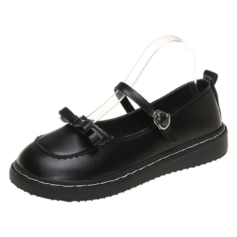 Маленькая кожаная обувь Мэри Джейн с милым бантом, женская мягкая обувь в Корейском стиле для девочек, обувь в стиле Лолита JK, летняя тонкая японская обувь