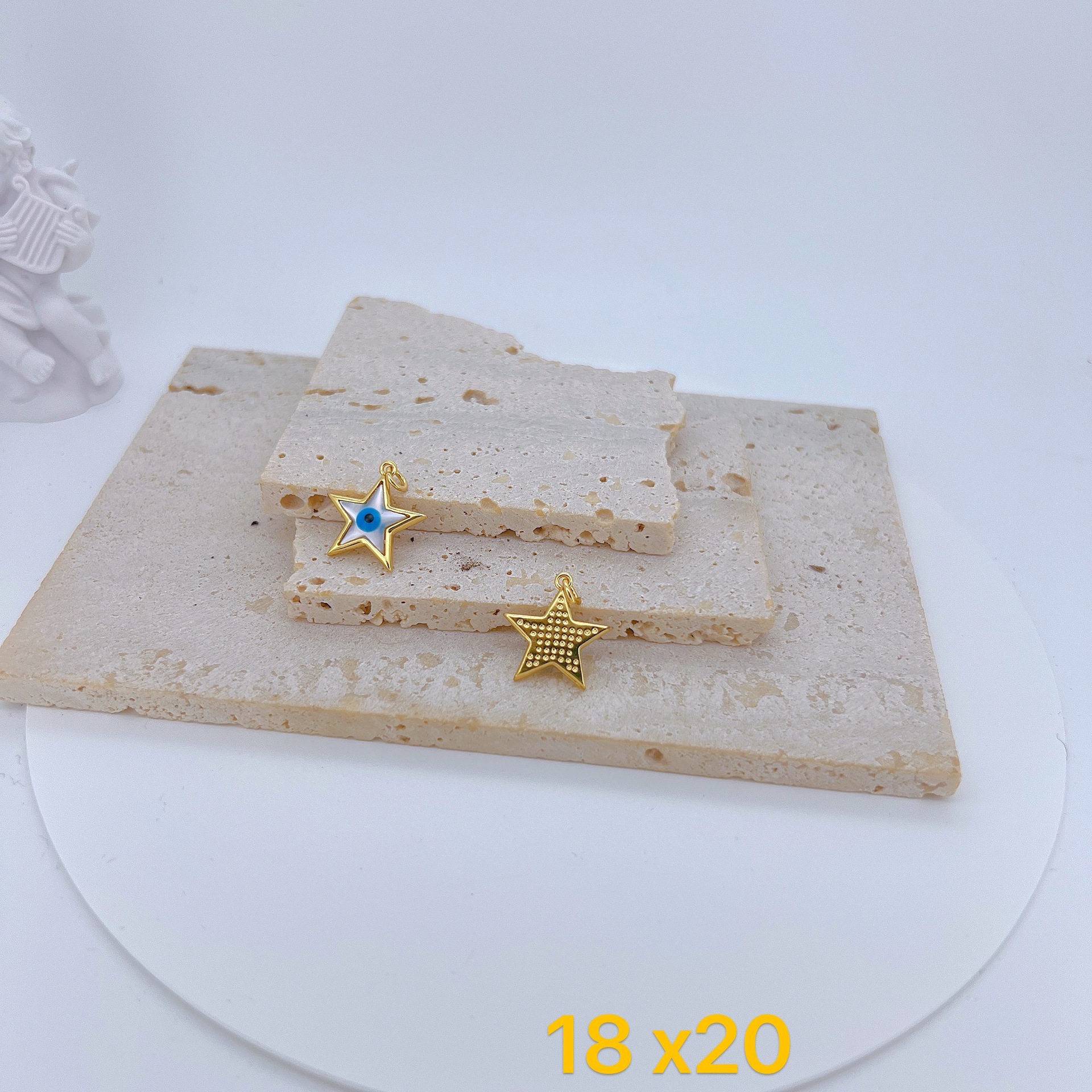 DIY Jewelry Accessories Classification 1 Piece 19*22mm Copper Shell Zircon Devil's Eye Heart Shape Pendant