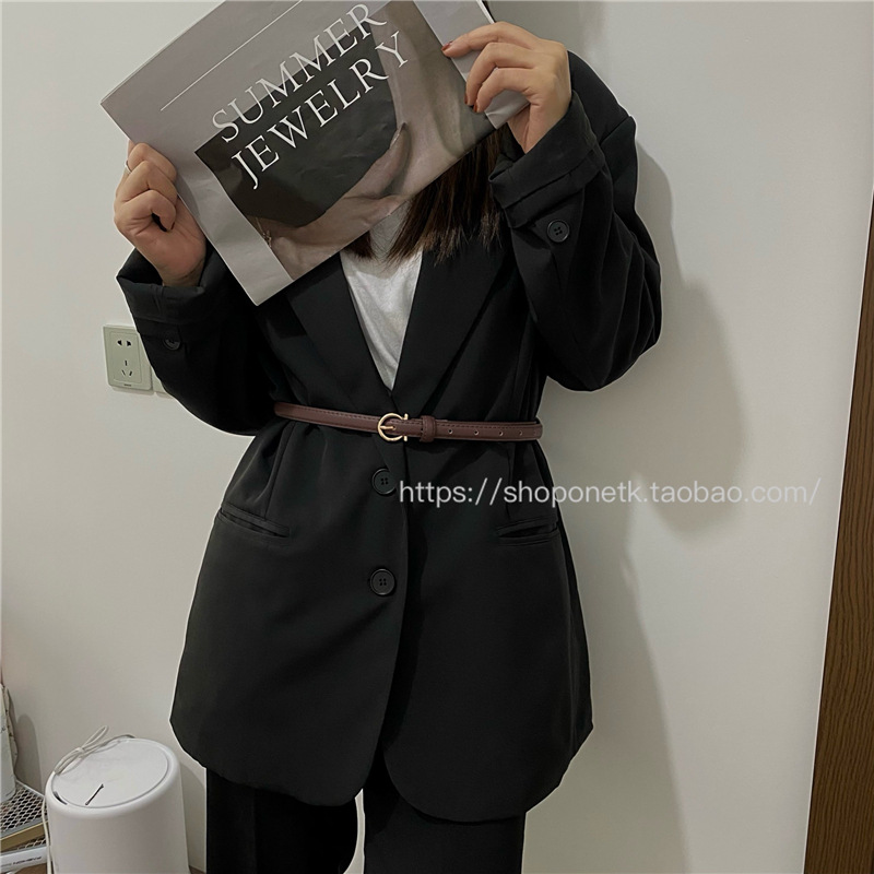 Cinturón de suéter estilo coreano de las mujeres estilo ins simple vestido de traje de abrigo retro decorativo cinturón delgado