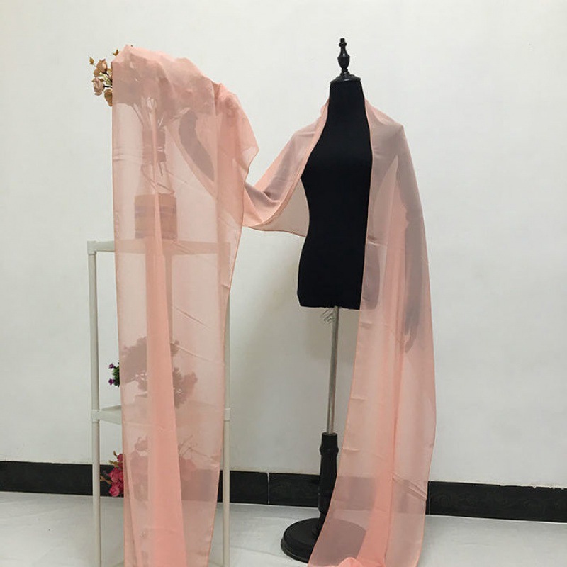 Hanfu Ancient Costume Snow Silk Scarf Shawl Powder White Dance Performance Fairy Ethereal Classical Versatile Cape with Long Flowing Ribbons